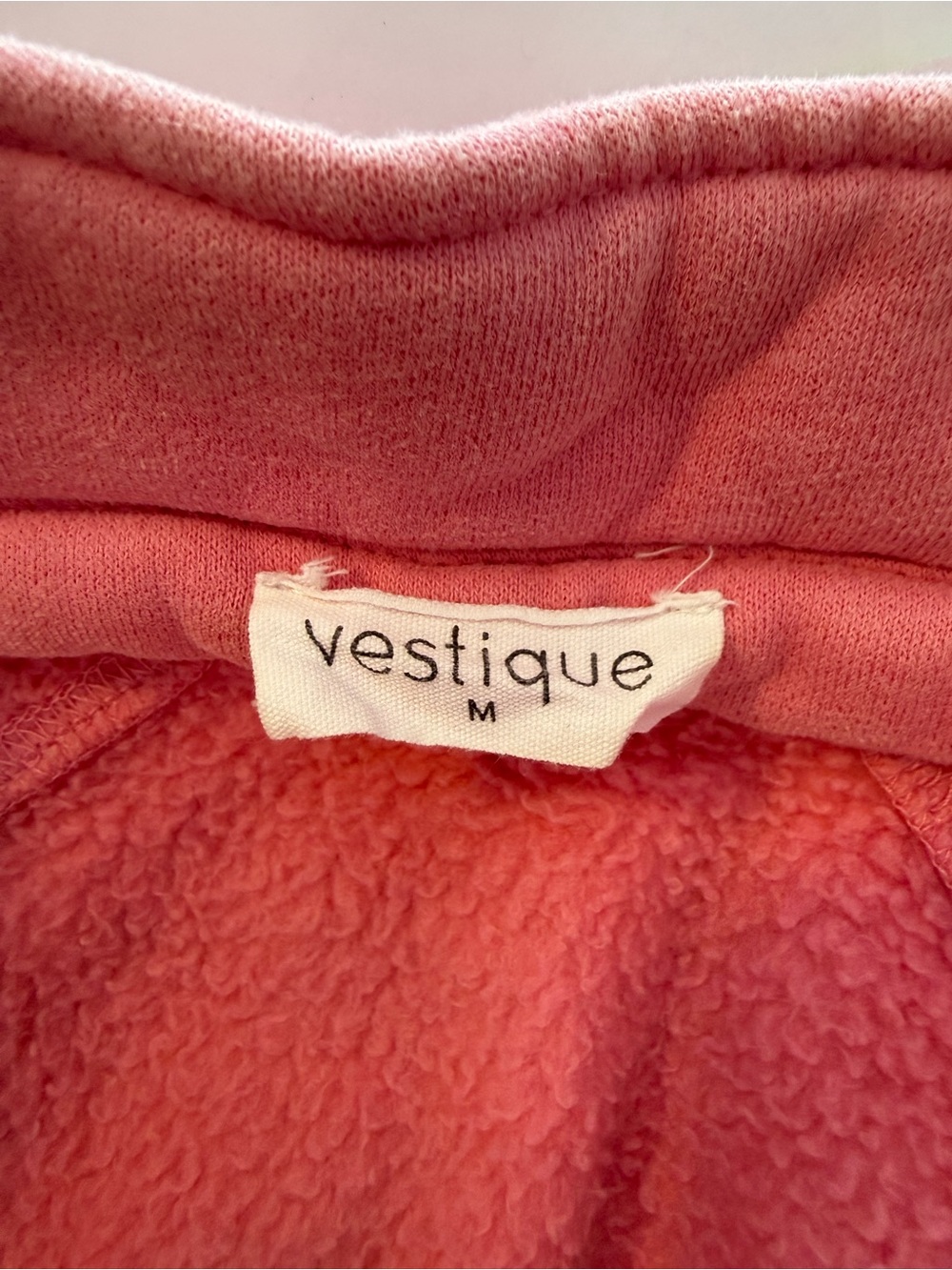 vestique Coral Pink Fleece Hoodie - Picture 4 of 4